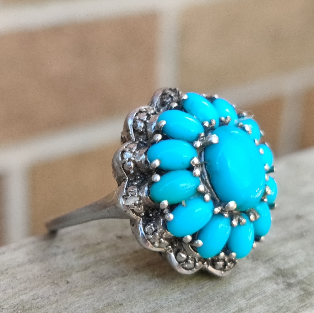 Sterling Silver Sleeping Beauty Turquoise Ring - Picture 6 of 8